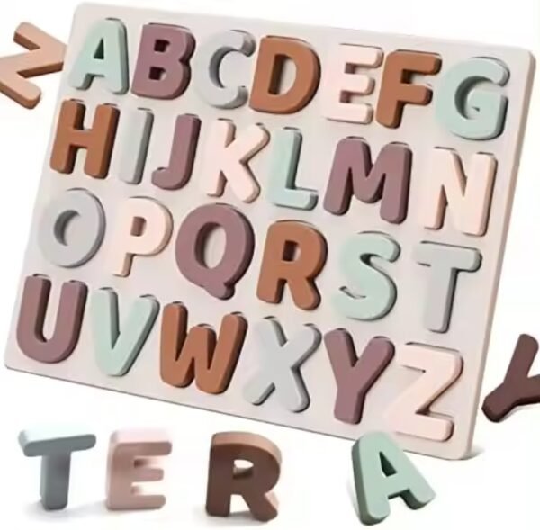 Silicone Puzzle Alphabetical Board Block